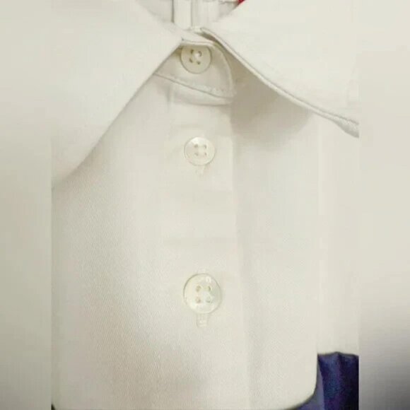 STAUD CAPTAIN IVORY OFF WHITE NAVY BLUE STRIPED HALTER MIDI DRESS SIZE 4 NWT - Picture 12 of 15